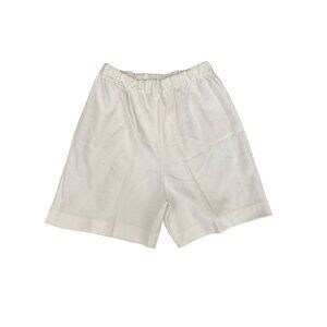 Vintage Aileen High Waisted White Pull On Shorts USA Made